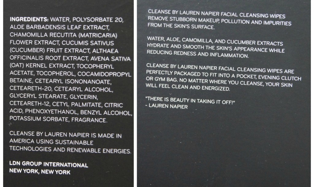 CLEANSE by Lauren Napier Ingredients