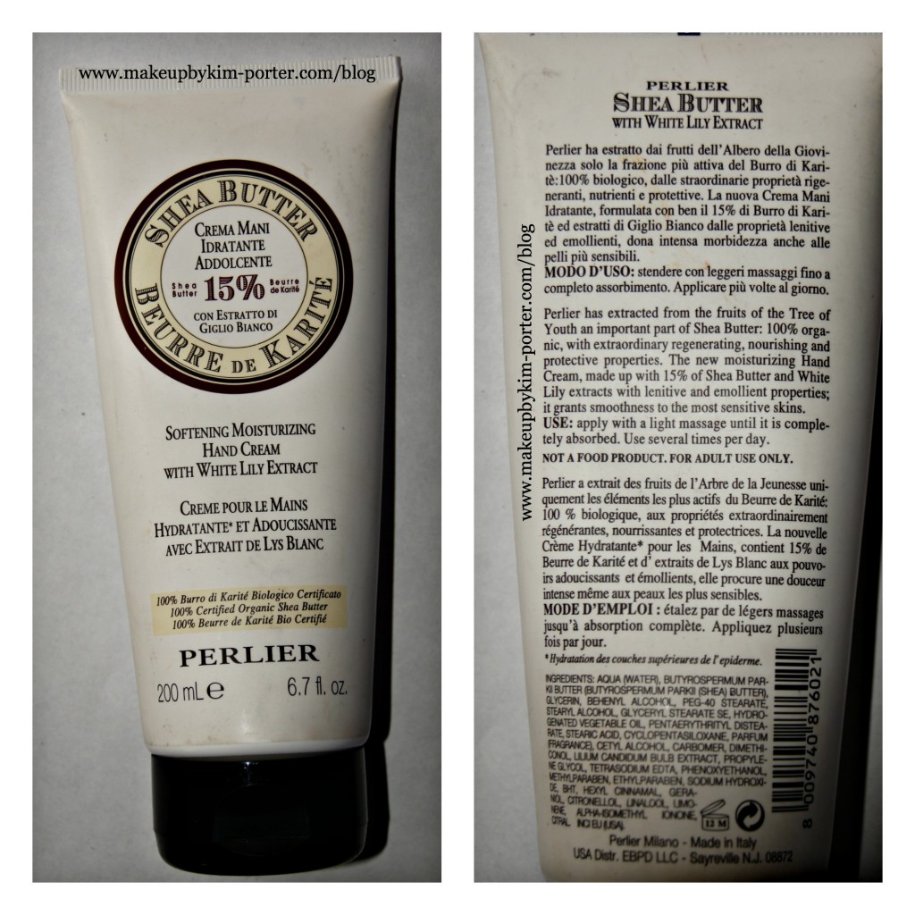 Perlier Shea Butter Softening Moisturizing Hand Cream ingredients