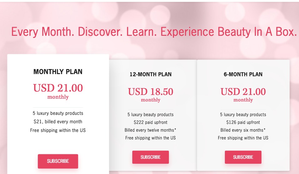 May Glossybox Subscription Prices